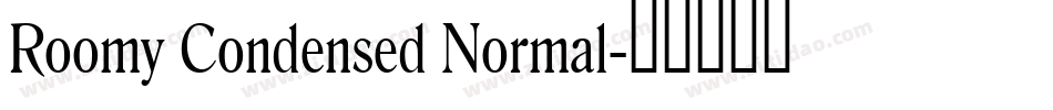 Roomy Condensed Normal字体转换